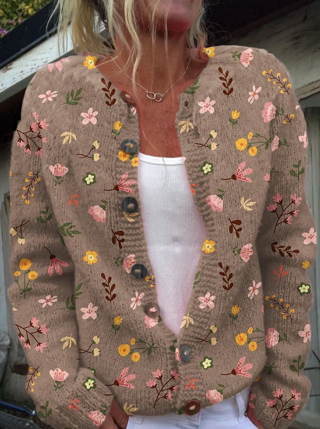 Lowri | Floral print cardigan
