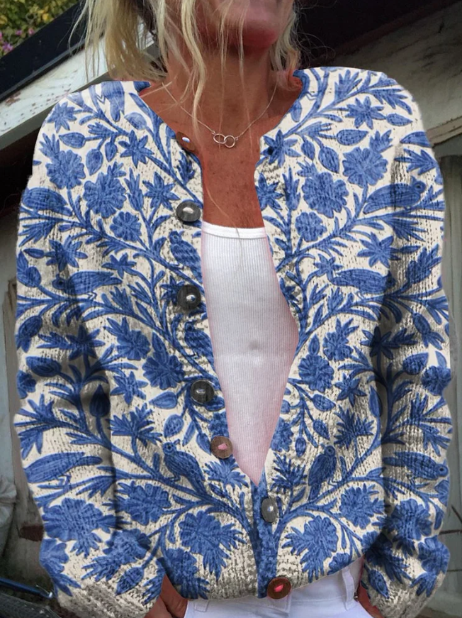 Lowri | Floral print cardigan